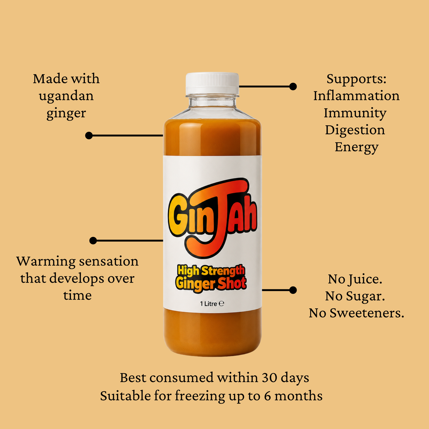 GINJAH Strong Ginger Shot – 250ml