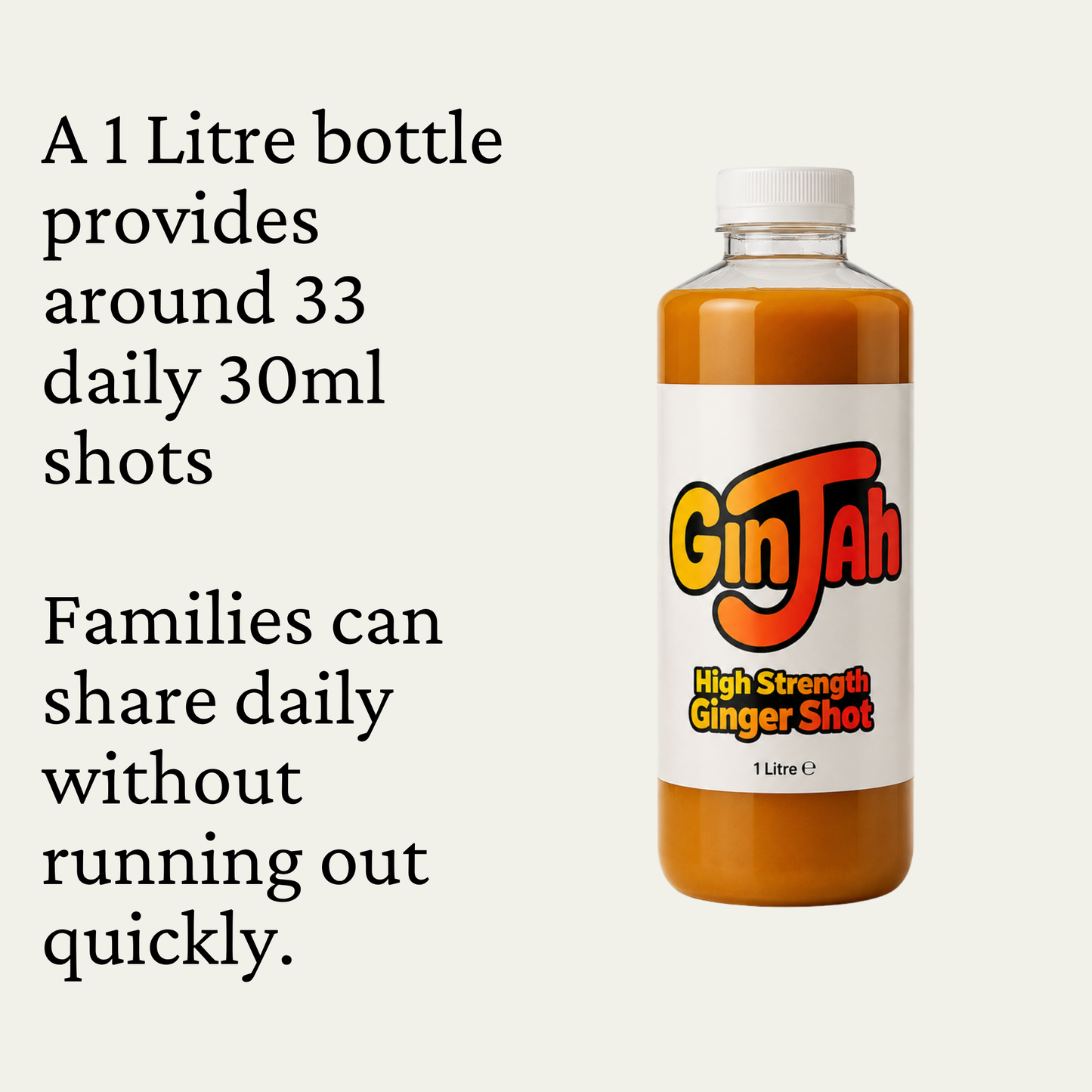 GINJAH Strong Ginger Shot  – 1 Litre